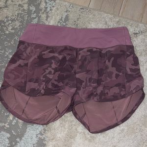 Lululemon Speed Up pink camo 8 tall